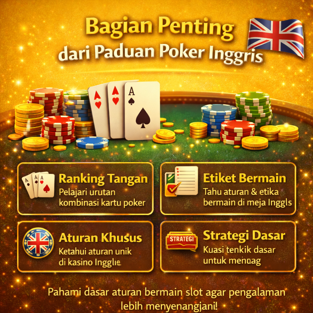 Bagian penting panduan poker Inggris: istilah umum, aturan turnamen, cara memilih meja, dan tips bermain sehat tanpa mengejar hasil berlebihan.