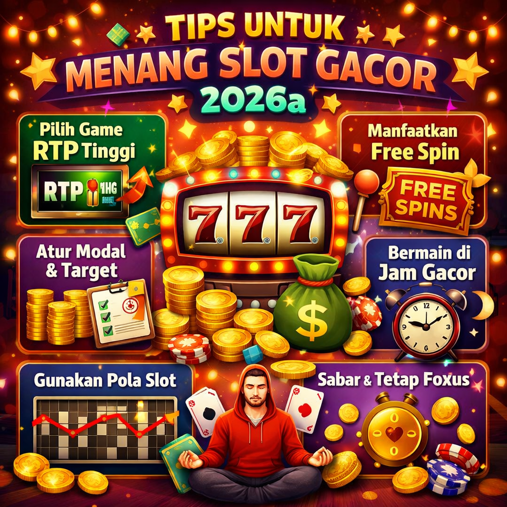 Tips slot gacor 2026: pahami RTP, atur budget, pilih game sesuai volatilitas, manfaatkan bonus wajar, main bijak anti-baper tanpa janji menang instan.